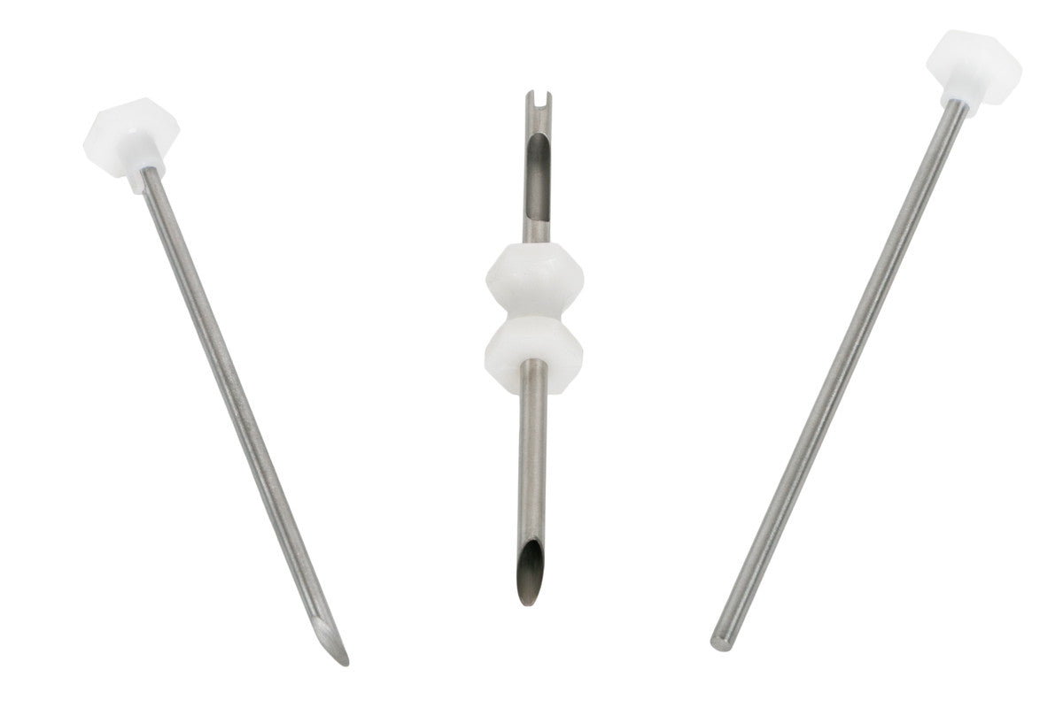 4.5 mm Stainless Steel Bevel Tip Trocar Kit (with Large Gloves)
